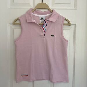 Rare Girls LACOSTE Sleeveless Polo Top Lilac 14